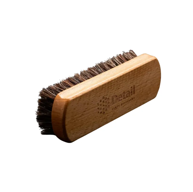 Щетка для очистки кожи, 14.5x4.5 см, натур. ворс